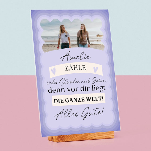 Foto Und Unterschrift: Zähle Weder Stunden Noch Jahre - Druck Auf Acrylglas