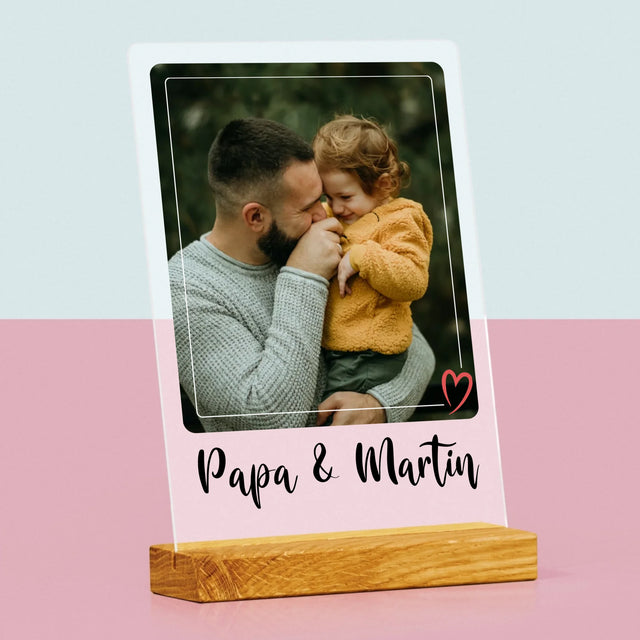 Foto Und Unterschrift: Papa Und Ich - Druck Auf Acrylglas