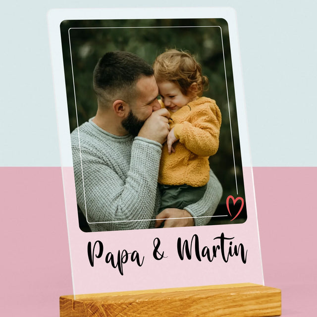 Foto Und Unterschrift: Papa Und Ich - Druck Auf Acrylglas
