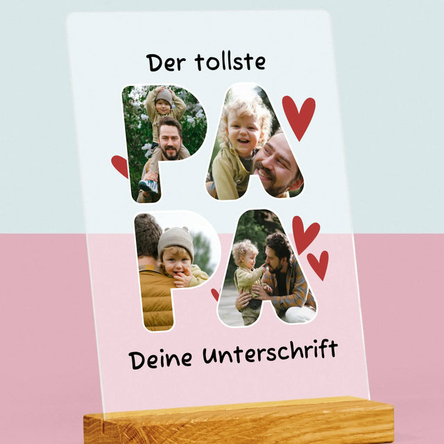 Buchstaben-Collage: Der Tollste Papa - Druck Auf Acrylglas