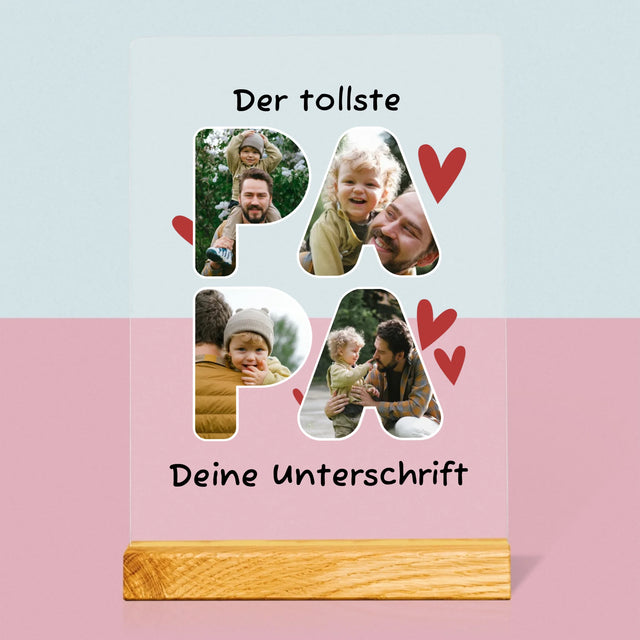 Buchstaben-Collage: Der Tollste Papa - Druck Auf Acrylglas