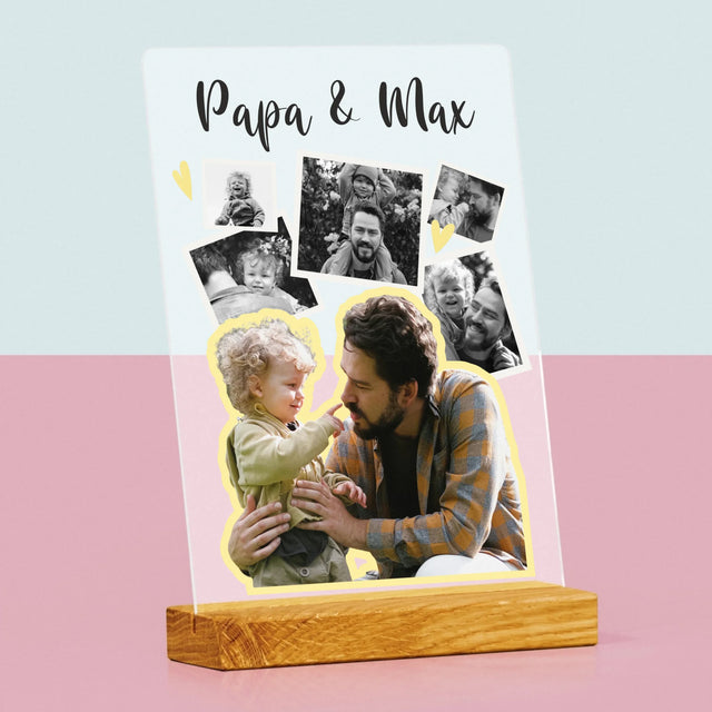 Fotocollage: Papa Mit Kind - Druck Auf Acrylglas