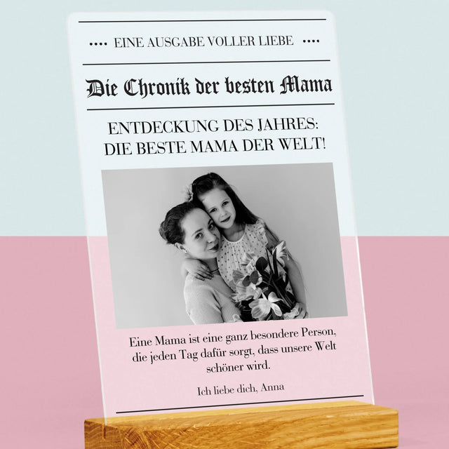 Magazin-Cover: Die Chronik Der Besten Mama - Druck Auf Acrylglas