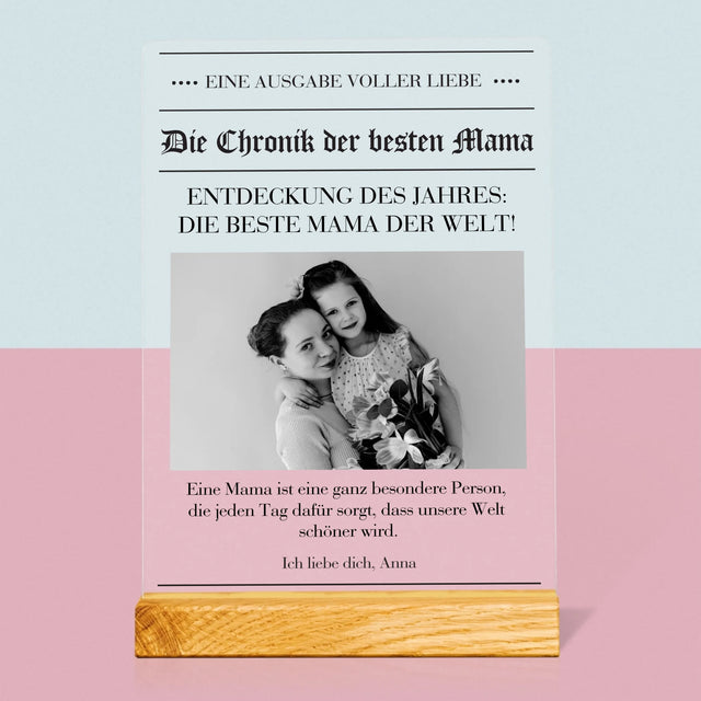 Magazin-Cover: Die Chronik Der Besten Mama - Druck Auf Acrylglas