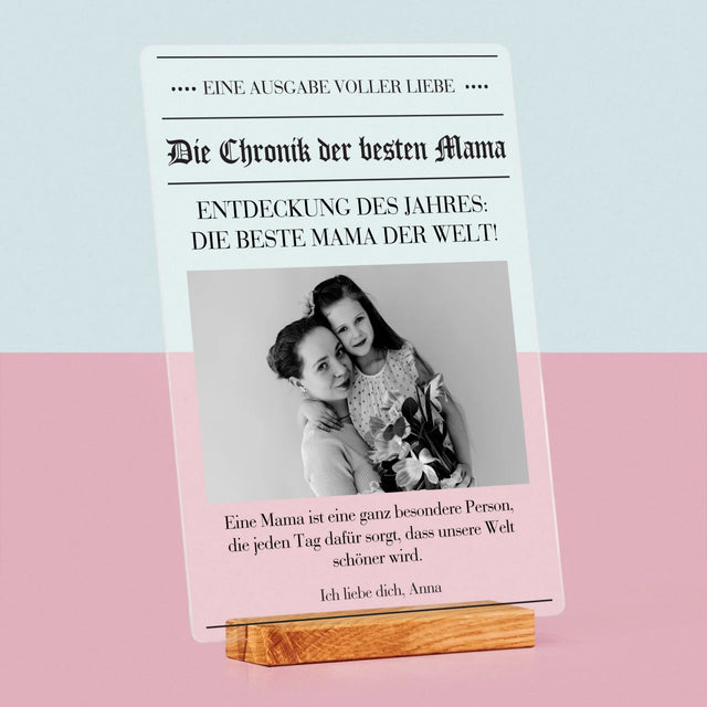 Magazin-Cover: Die Chronik Der Besten Mama - Druck Auf Acrylglas