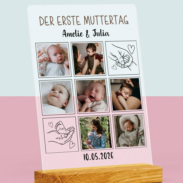 Fotocollage: Erster Muttertag Zeichnungen - Acrylglasbild | DE