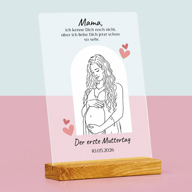 Foto Und Unterschrift: Lineart Für Mama - Druck Auf Acrylglas