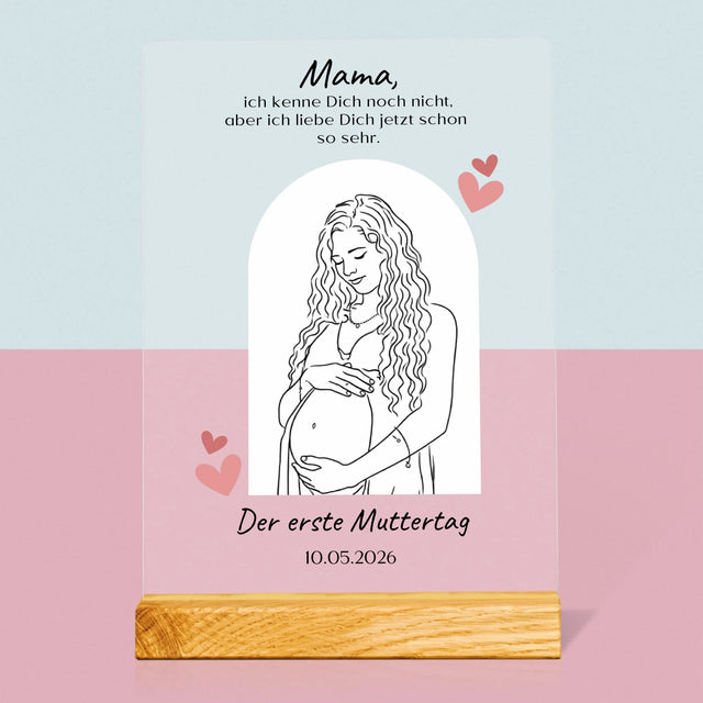 Foto Und Unterschrift: Lineart Für Mama - Druck Auf Acrylglas