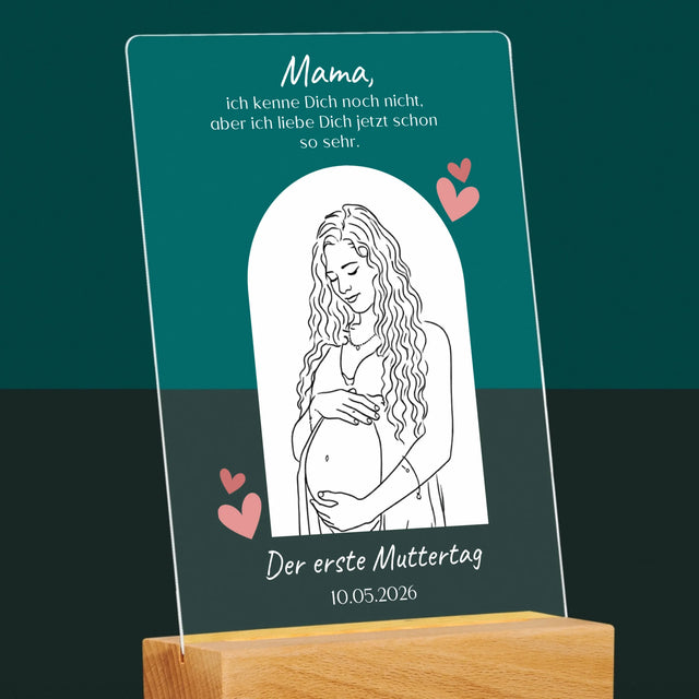 Foto Und Unterschrift: Lineart Für Mama - Druck Auf Acrylglas