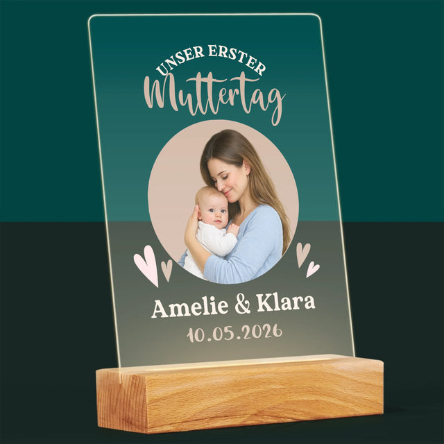 Foto Und Unterschrift: Der Erste Muttertag - Druck Auf Acrylglas