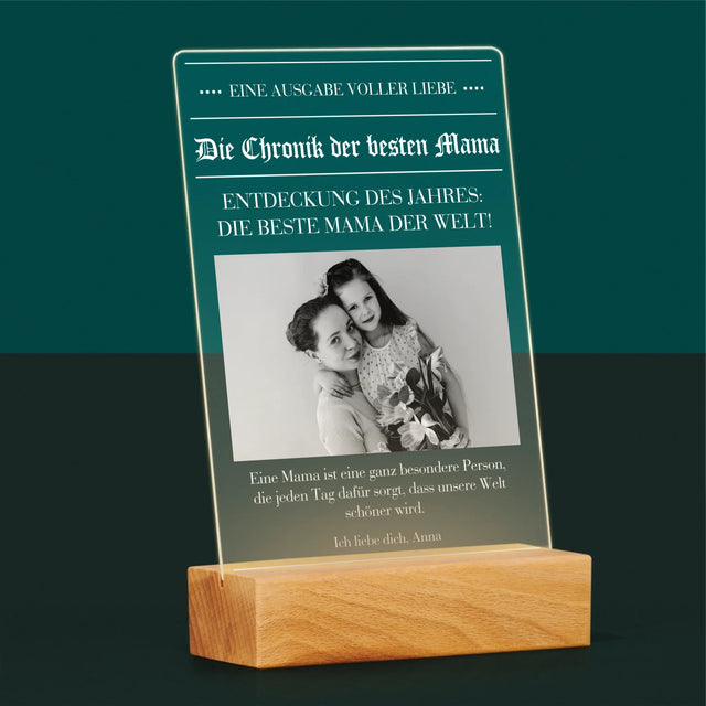 Magazin-Cover: Die Chronik Der Besten Mama - Druck Auf Acrylglas