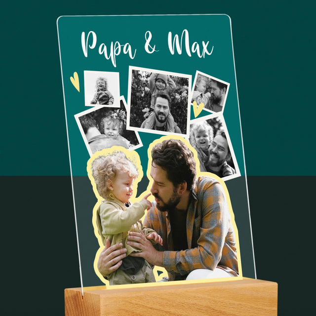 Fotocollage: Papa Mit Kind - Druck Auf Acrylglas