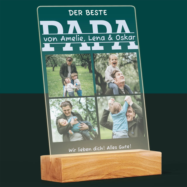Fotocollage: Der Beste Papa Namen - Druck Auf Acrylglas