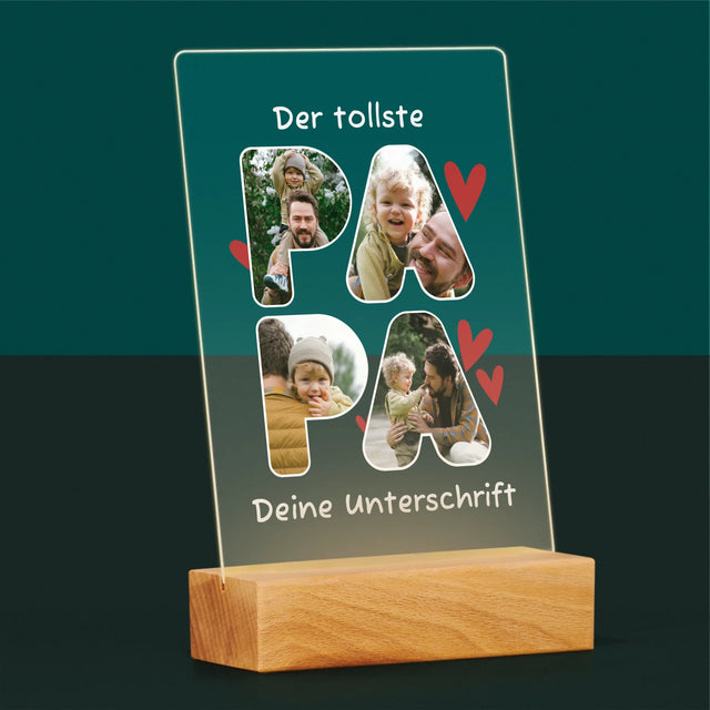 Buchstaben-Collage: Der Tollste Papa - Druck Auf Acrylglas