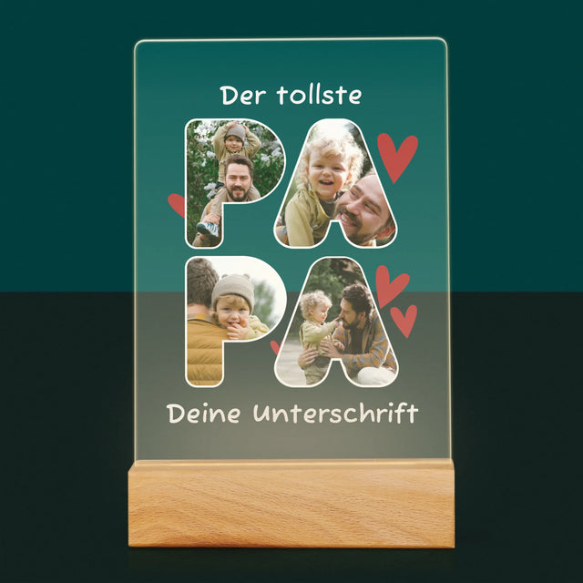 Buchstaben-Collage: Der Tollste Papa - Druck Auf Acrylglas