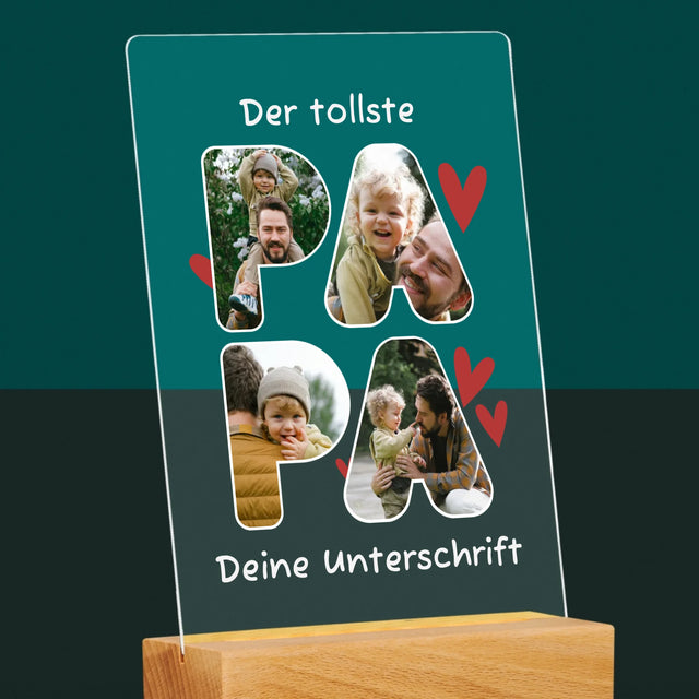 Buchstaben-Collage: Der Tollste Papa - Druck Auf Acrylglas