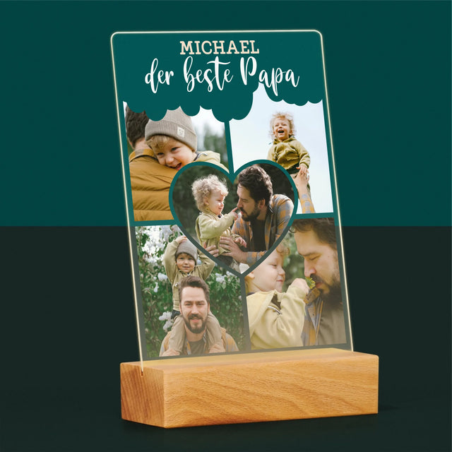 Fotocollage: Der Beste Papa – Ein Bild Im Herzen - Druck Auf Acrylglas