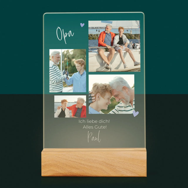 Fotocollage: Opa, Ich Liebe Dich - Druck Auf Acrylglas