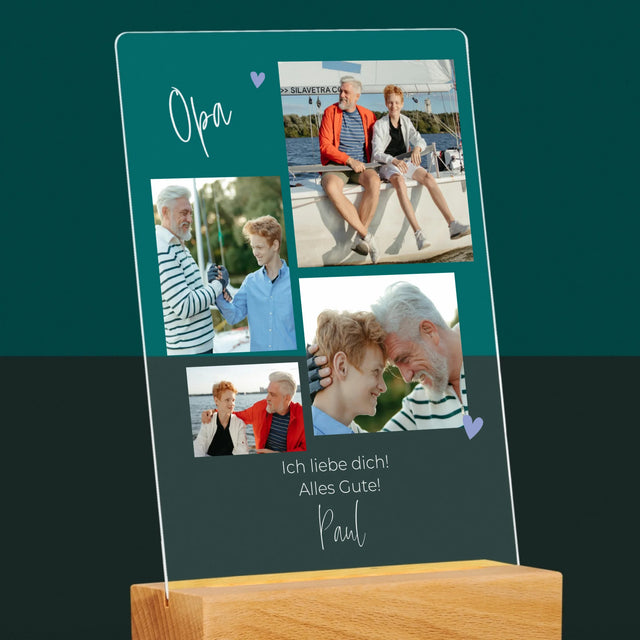 Fotocollage: Opa, Ich Liebe Dich - Druck Auf Acrylglas