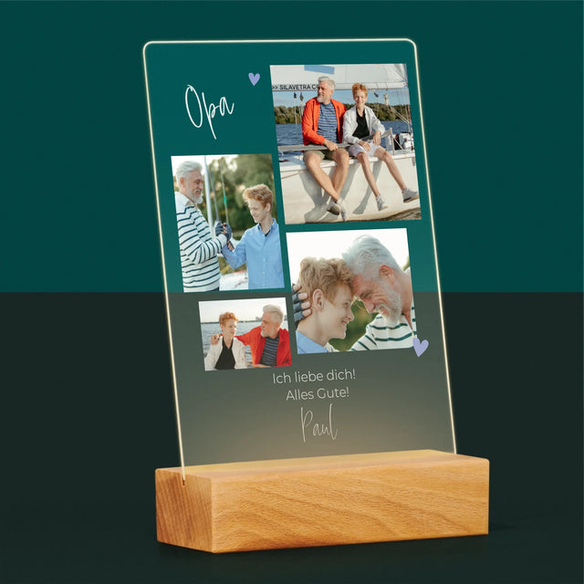 Fotocollage: Opa, Ich Liebe Dich - Druck Auf Acrylglas