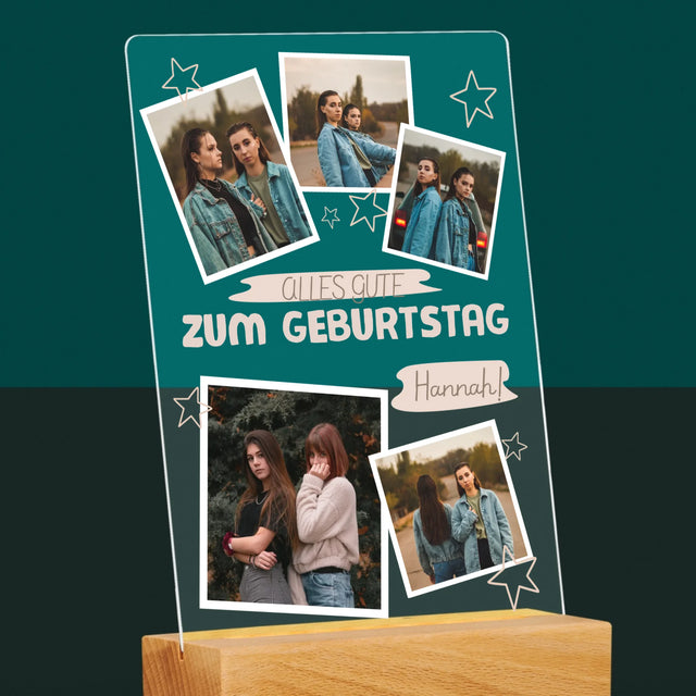 Fotocollage: Alles Gute Zum Geburtstag Sterne - Druck Auf Acrylglas