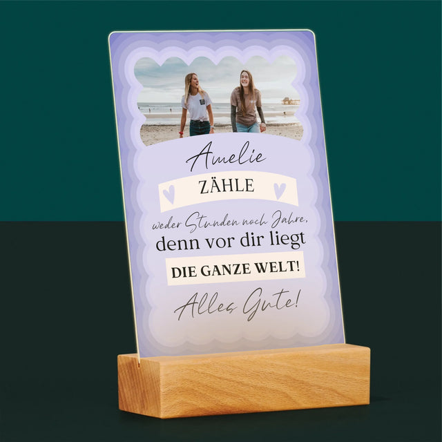 Foto Und Unterschrift: Zähle Weder Stunden Noch Jahre - Druck Auf Acrylglas