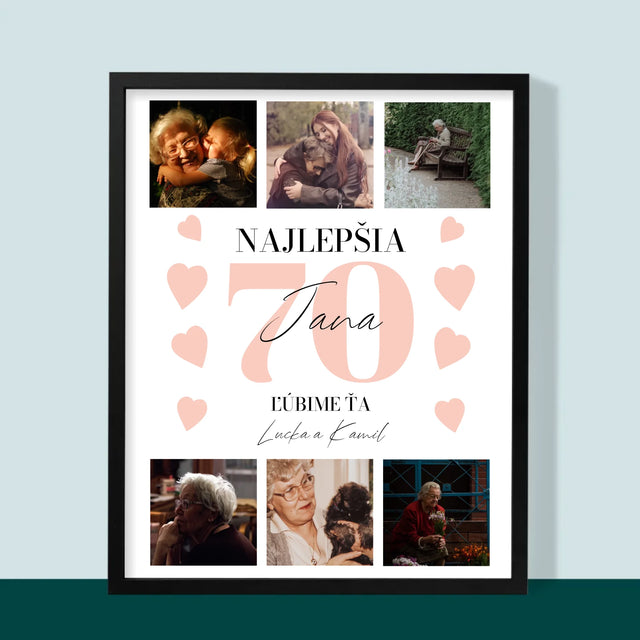Fotokolaż: Najlepsza 70 - Wydruk Obramowany | SK