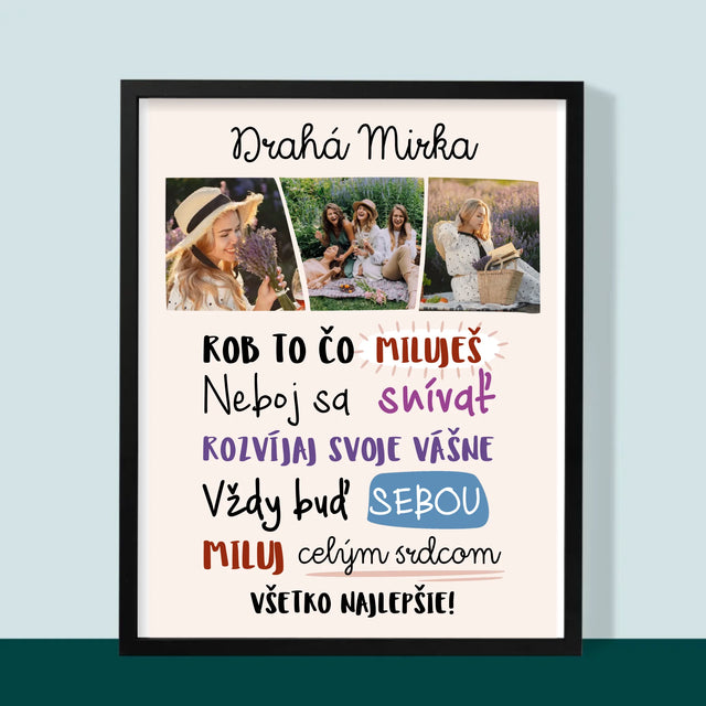 Fotokolaż: Urodziny Życzenia - Wydruk Obramowany | SK