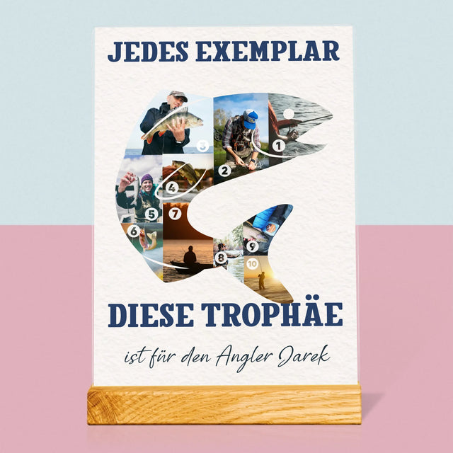 Form-Collage: Exemplar Eines Anglers - Druck Auf Acrylglas
