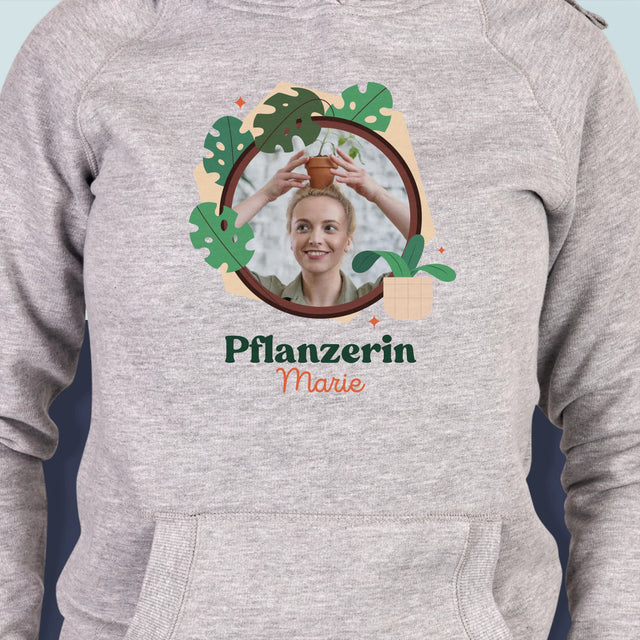 Foto Und Unterschrift: Pflanzerin - Kapuzenpullover Für Damen