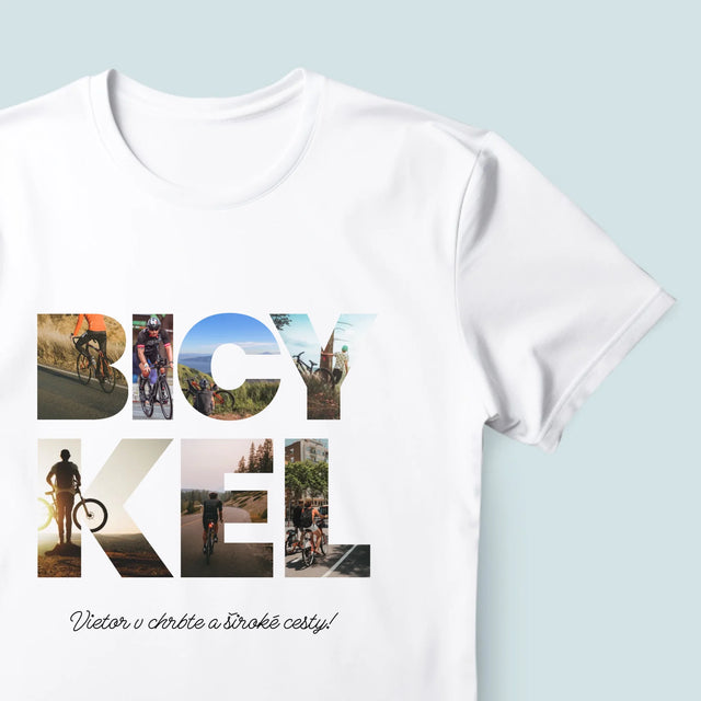 Słowo Ze Zdjęć: Rower - Koszulka Męska z Nadrukiem | SK