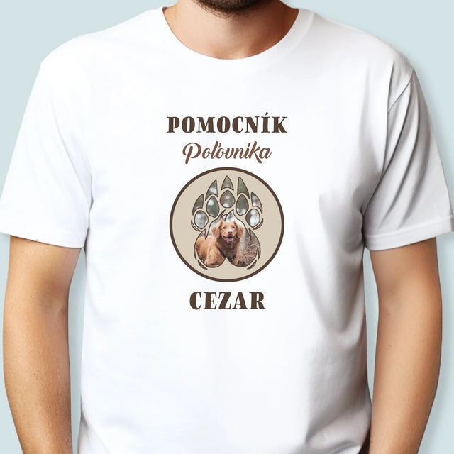 Kształt Ze Zdjęć: Pomocnik Myśliwego - Koszulka Męska z Nadrukiem | SK