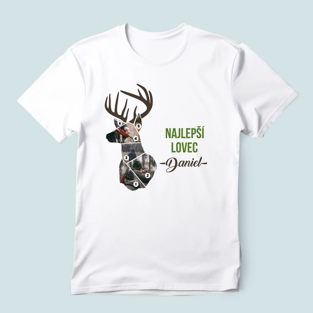 Kształt Ze Zdjęć: Najlepszy Myśliwy - Koszulka Męska z Nadrukiem | SK