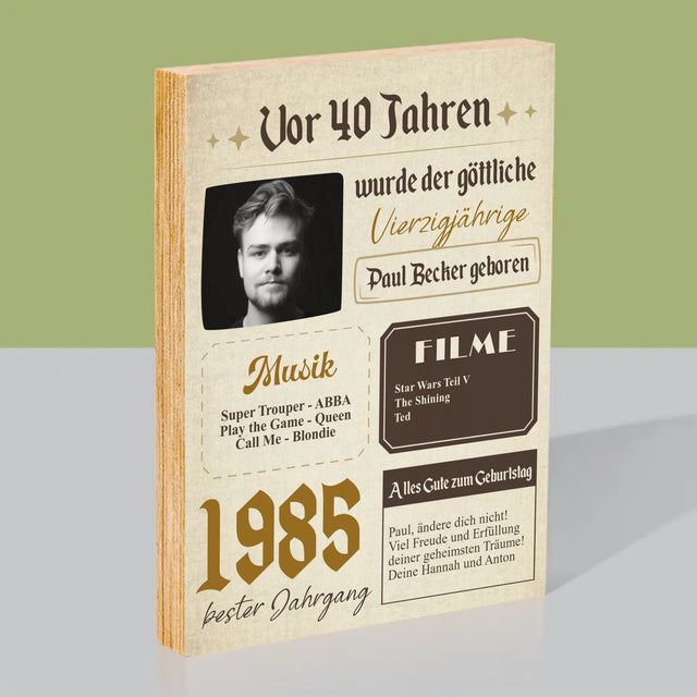 Magazin-Cover: Vor 40 Jahren - Druck Auf Holz