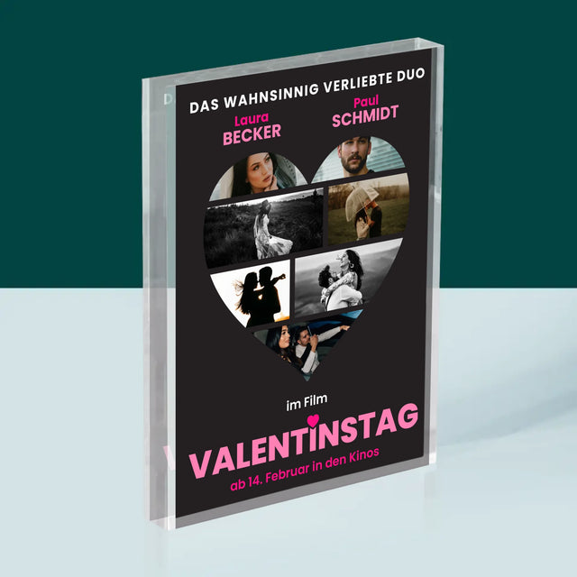 Fotocollage: Filmplakat Zum Valentinstag - Druck Auf Acrylglas