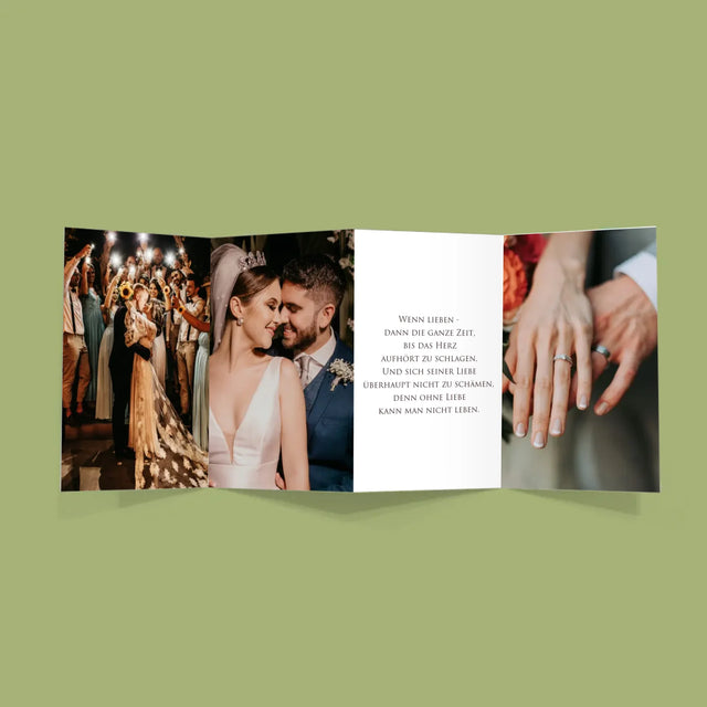 Foto Und Unterschrift: Erster Hochzeitstag - Fotos, Harmonikaartig Gefaltet