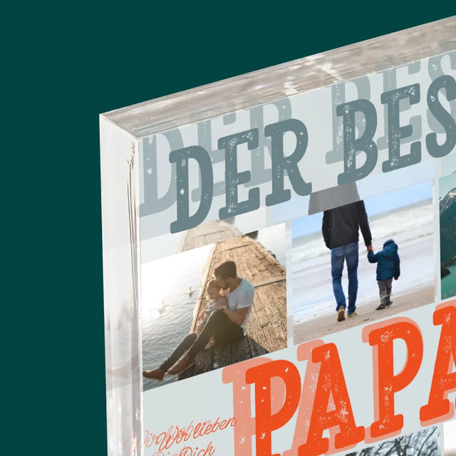 Fotocollage: Bester Papa Der Welt Fotos - Acrylblock