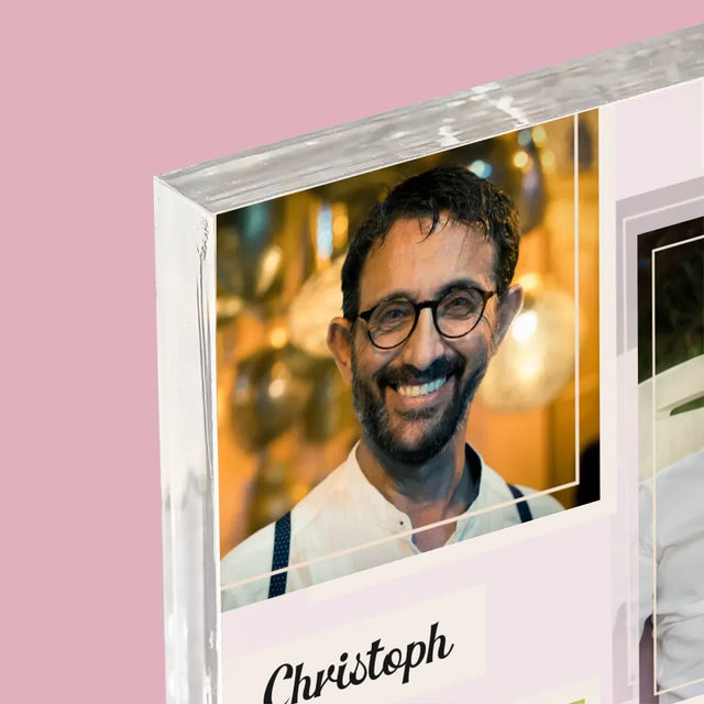 Fotocollage: Das Leben Beginnt Mit 50 - Acrylblock