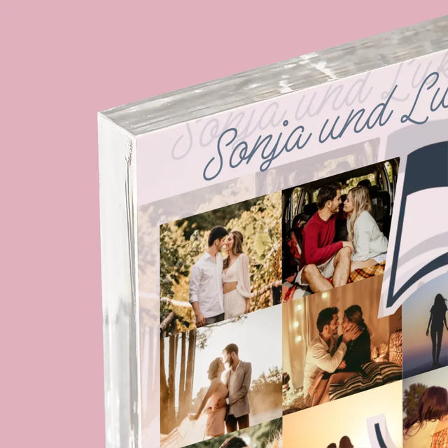 Fotocollage: 5 Jahre Zusammen - Acrylblock