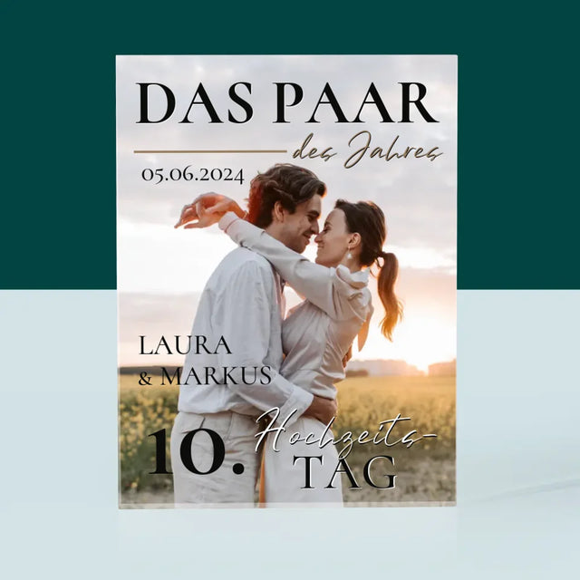 Magazin-Cover: Das Paar Des Jahres - Acrylblock