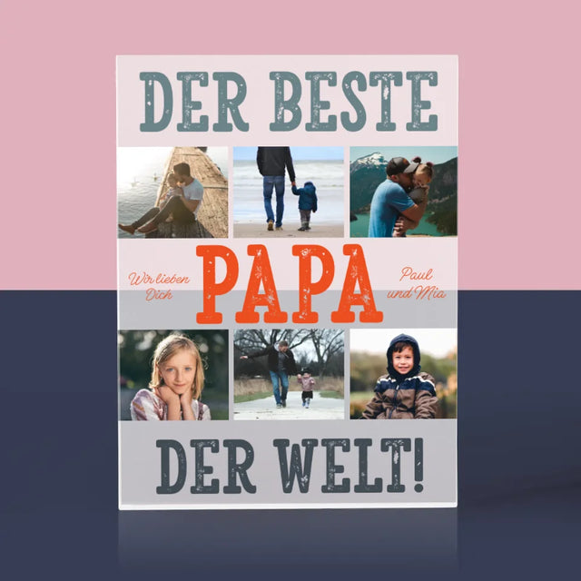 Fotocollage: Bester Papa Der Welt Fotos - Acrylblock