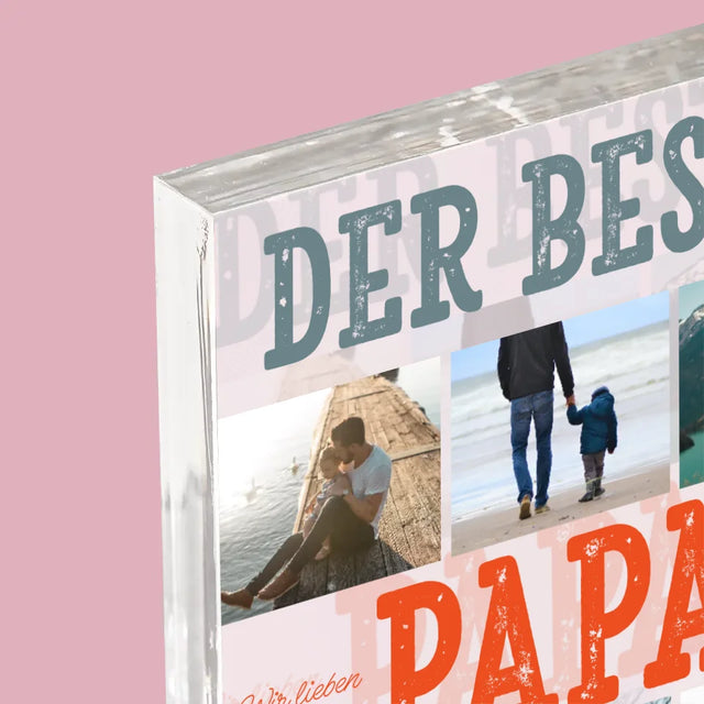 Fotocollage: Bester Papa Der Welt Fotos - Acrylblock