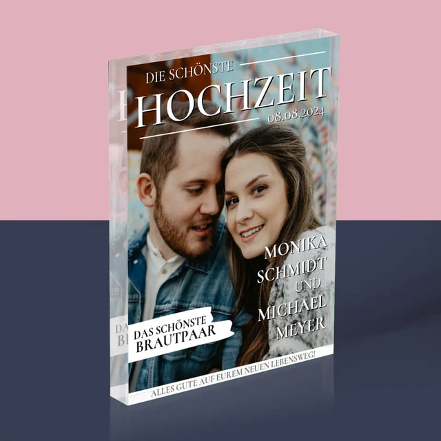 Magazin-Cover: Die Schönste Hochzeit - Acrylblock