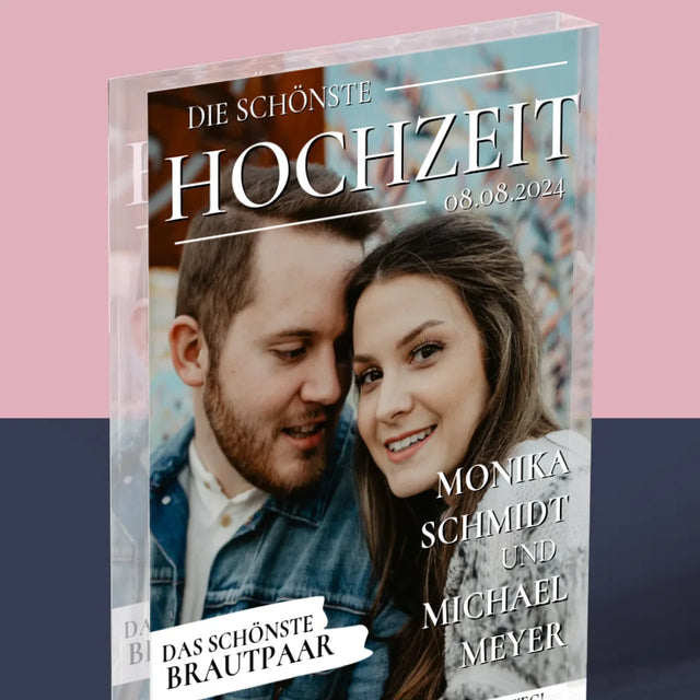 Magazin-Cover: Die Schönste Hochzeit - Acrylblock