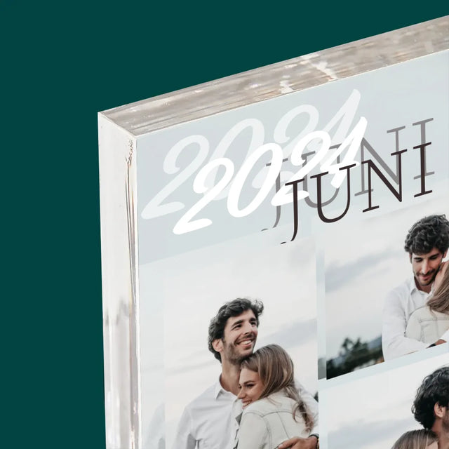 Fotocollage: Mr&Mrs Datum - Acrylblock