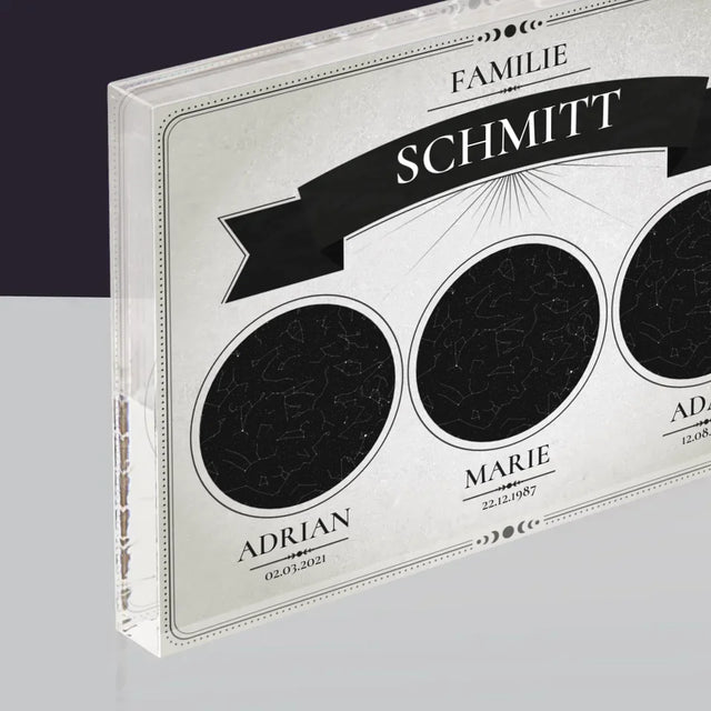 Sternkarte: Sternkarte: Familie - Acrylblock