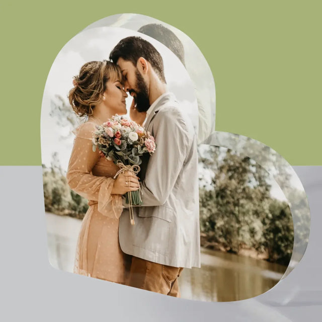 Foto Und Unterschrift: Ihr Foto - Acrylblock Herz