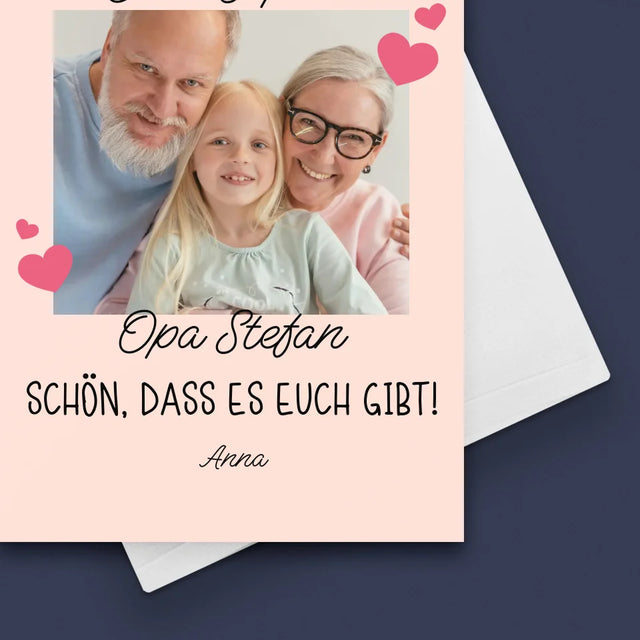 Foto Und Unterschrift: Schön, Dass Es Euch Gibt - Glückwunschkarte