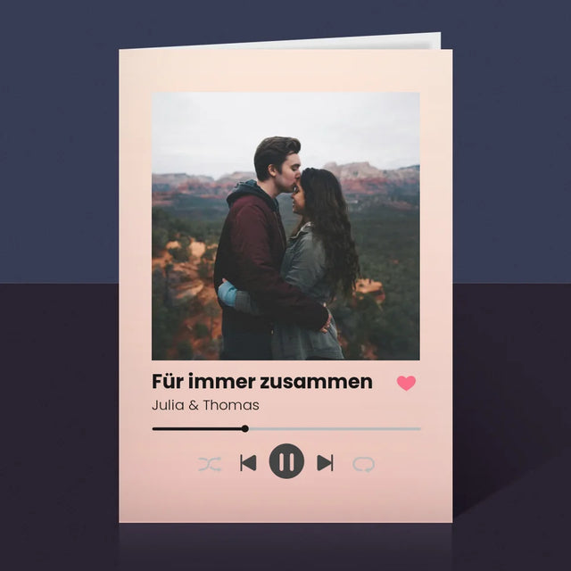 Foto Und Unterschrift: Ihr Foto Spotify - Glückwunschkarte