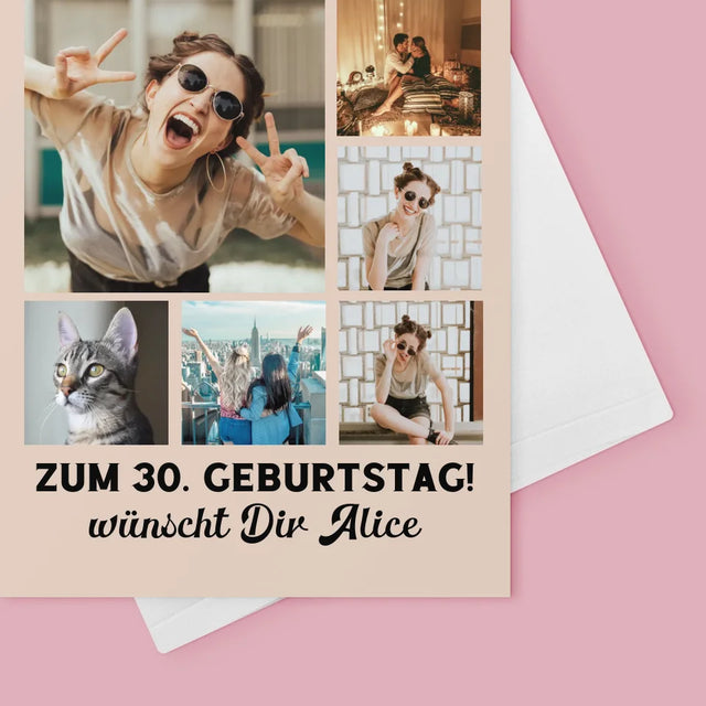 Fotocollage: Geburtstags-Collage - Glückwunschkarte